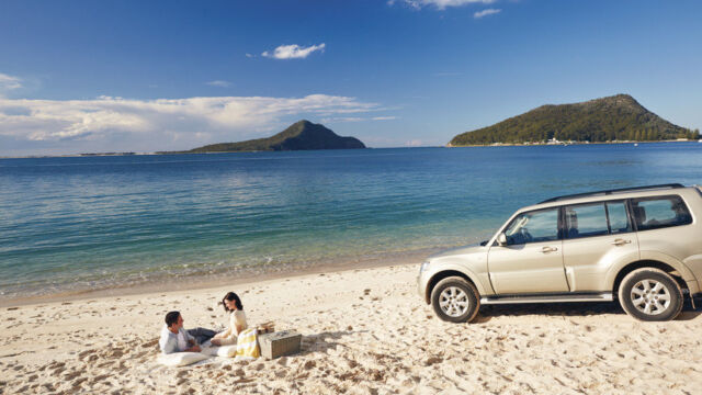 Picnic at Shoal Bay Beach, Port Stephens Picnic at Shoal Bay Beach, Port Stephens, NSW Australia