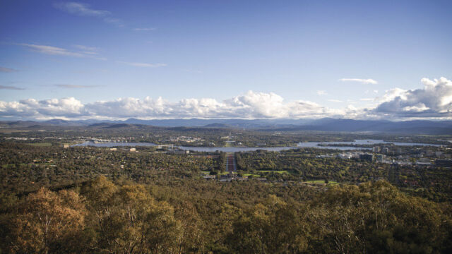 Canberra views from Mount Ainslie lookout Canberra views from Mount Ainslie lookout, Australia