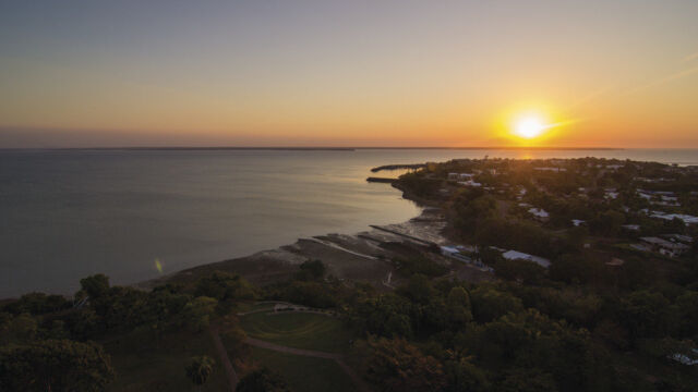 Darwin city skyline at sunset Darwin city skyline at suns, NT Australia