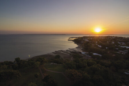 Darwin city skyline at sunset Darwin city skyline at suns, NT Australia
