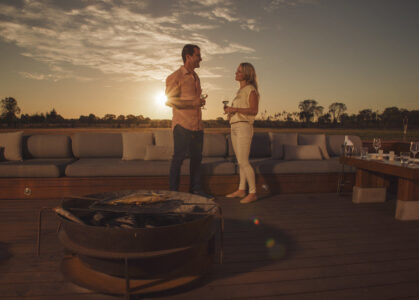 Dining at Wildman Wilderness Lodge Dining at Wildman Wilderness Lodge, NT Australia