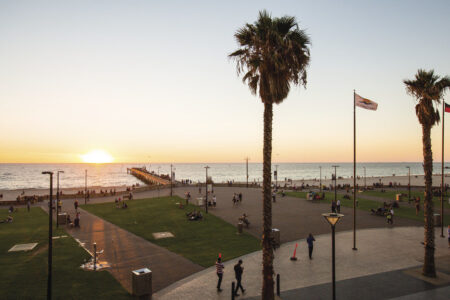 Sunset at Moseley Square, Glenelg Beach Sunset at Moseley Square, Glenelg Beach, Adelaide, SA Australia