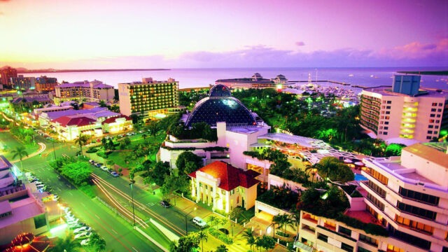 Casino and Hotels at dusk Casino and Hotels at dusk in Cairns, Queensland Australia