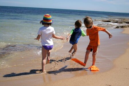 Family fun on the beach, Perth Family fun on the beach, Perth, Western Australia