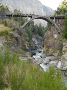 near Queenstown, Central Otago, South Island Shotover River Bridge