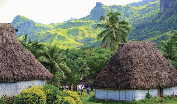 Village bures at Navala, Nadi region Village bures at Navala, Nadi region