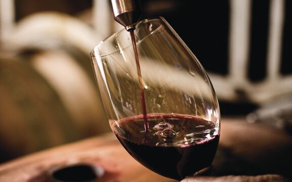 Glass of Shiraz, Cape Lodge Glass of Shiraz, Cape Lodge, Margaret River, WA Australia