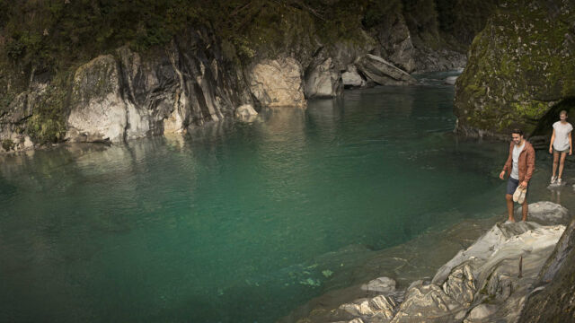 Haast Blue Pools, Mt. Aspiring Haast Blue Pools, Mt. Aspiring, New Zealand