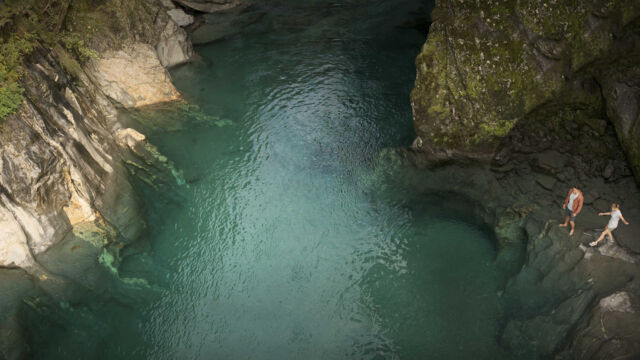 Haast Blue Pools, Mt. Aspiring Haast Blue Pools, Mt. Aspiring, New Zealand