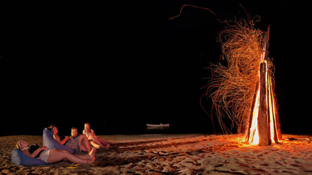 Beach bonfire, Uprising Resort Beach bonfire, Uprising Resort