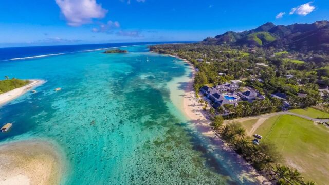 Aerial View Muri Beach Club Rarotonga Aerial View Muri Beach Club Rarotonga Cook Islands